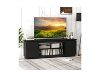 Tv Cabinet with 3 Adjustable Shelves and Anti-Tipping Kits Secure Entertainment Center for Living Room