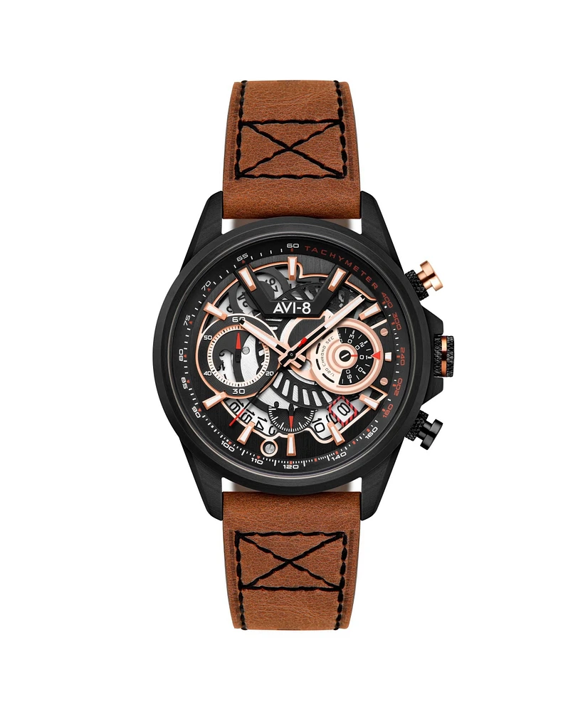Avi-8 Men's Hawker Harrier Matador Chronograph Leather Strap Watch