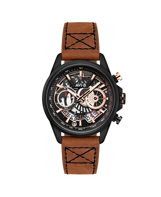 Avi-8 Men's Hawker Harrier Matador Chronograph Leather Strap Watch