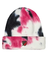 Fan Ink Men's Black Atlanta United Fc Psychedelic Tie-Dye Cuffed Knit Hat