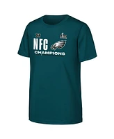 Fanatics Big Boys and Girls Midnight Green Philadelphia Eagles 2024 Nfc Champions Hail Mary T-Shirt