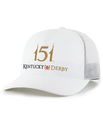 '47 Brand Men's White Kentucky Derby 151 Trucker Adjustable Hat