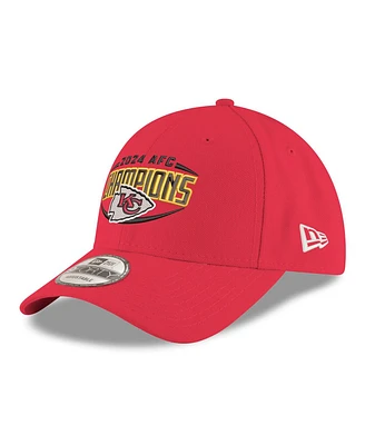 New Era Men's Red Kansas City Chiefs 2024 Afc Champions 9FORTY Adjustable Hat