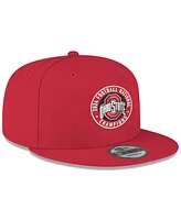 New Era Men's Scarlet Ohio State Buckeyes College Football Playoff 2024 National Champions Seal 9FIFTY Snapback Hat