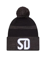 New Era Men's Navy San Diego Fc 2025 Kickoff Cuffed with Pom Knit Hat