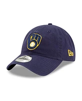 New Era Men's Navy Milwaukee Brewers 2024 Mlb Postseason Side Patch 9TWENTY Adjustable Hat