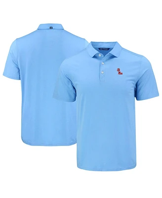 Cutter & Buck Men's Powder Blue Ole Miss Rebels Coastline Epic Comfort Eco Polo Shirt