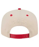 New Era Men's Cream/Red Los Angeles Angels Cooperstown Collection Team Art 9FIFTY Snapback Hat