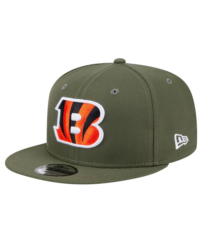 New Era Men's Olive Cincinnati Bengals Main 9FIFTY Snapback Hat