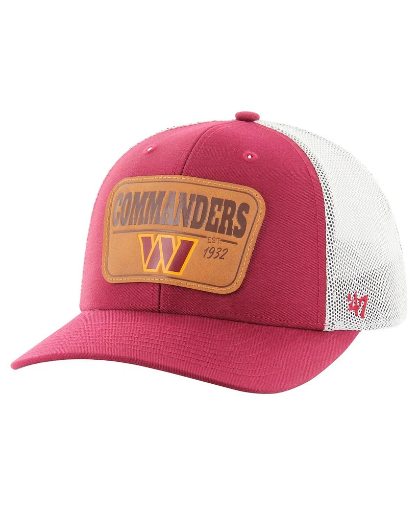 '47 Brand Men's Burgundy/White Washington Commanders Thrash Trophy Flex Hat