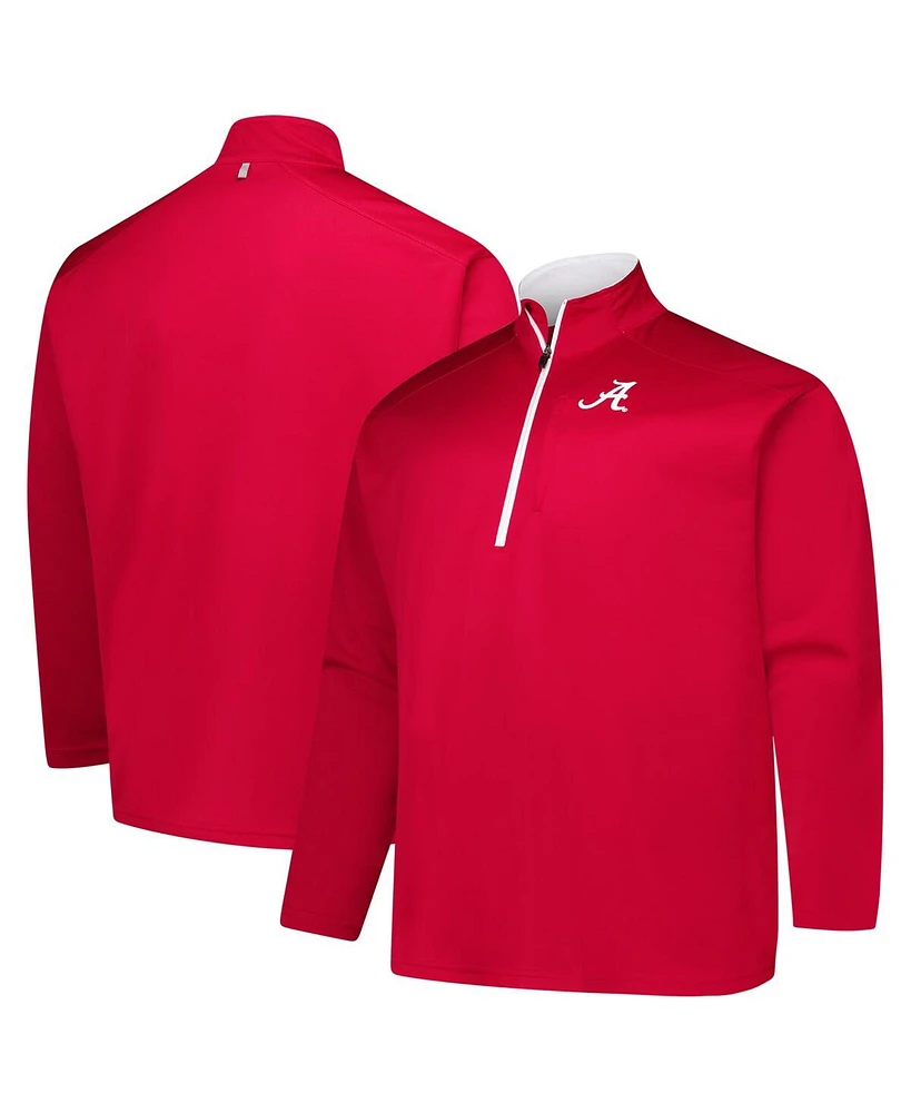 Fanatics Men's Crimson Alabama Tide Big Tall Defender Quarter-Zip Top