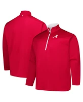 Fanatics Men's Crimson Alabama Tide Big Tall Defender Quarter-Zip Top