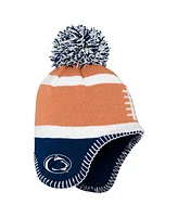 Fanatics Toddler Brown Penn State Nittany Lions Football Head with Pom Knit Hat