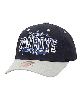 Mitchell & Ness Navy Dallas Cowboys Block Sweep Pro Adjustable Hat