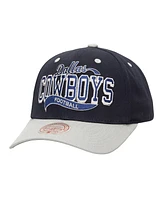 Mitchell & Ness Navy Dallas Cowboys Block Sweep Pro Adjustable Hat