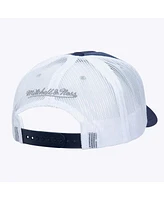 Mitchell & Ness Men's Navy/White Dallas Cowboys Stripe Front Trucker Adjustable Hat