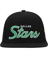 Mitchell & Ness Men's Black Dallas Stars Core Team Script 2.0 Snapback Hat