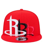 New Era Men's Red Houston Rockets Sport Night Team Shadow 9FIFTY Snapback Hat