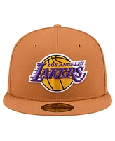 New Era Men's Tan Los Angeles Lakers Color Pack 59FIFTY Fitted Hat