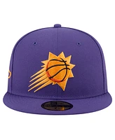 New Era Men's Purple Phoenix Suns Throwback Pennant 59FIFTY Fitted Hat