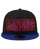 New Era Men's Black Texas Rangers Splatter 9FIFTY Snapback Hat