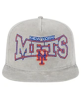 New Era Men's Gray New York Mets Corduroy Golfer Snapback Hat