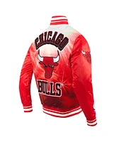 Pro Standard Men's Red Chicago Bulls Sublimated Satin Full-Snap Jacket