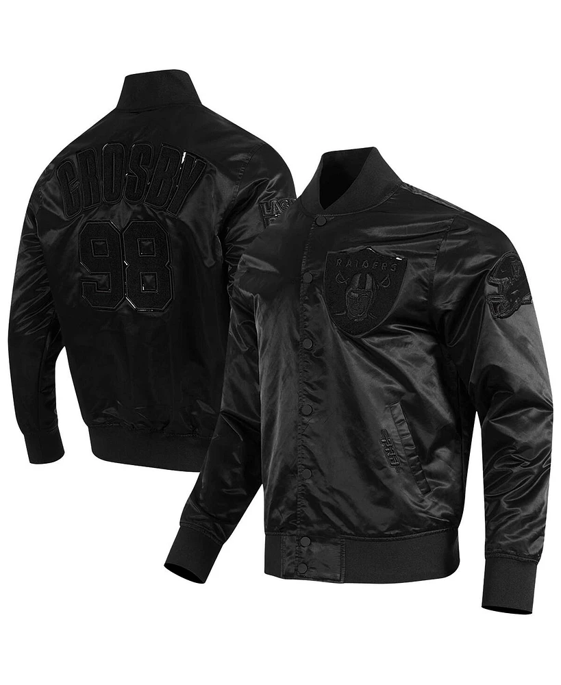Pro Standard Men's Maxx Crosby Black Las Vegas Raiders Player Full-Snap Jacket