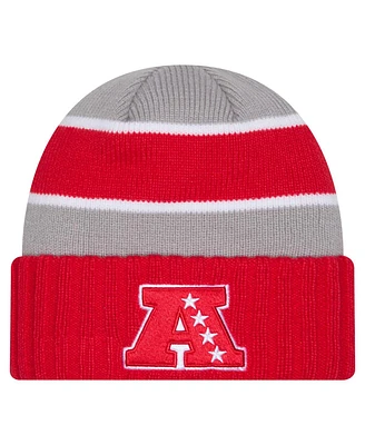 New Era Men's Red Afc 2025 Nfl Pro Bowl Cuffed Knit Hat