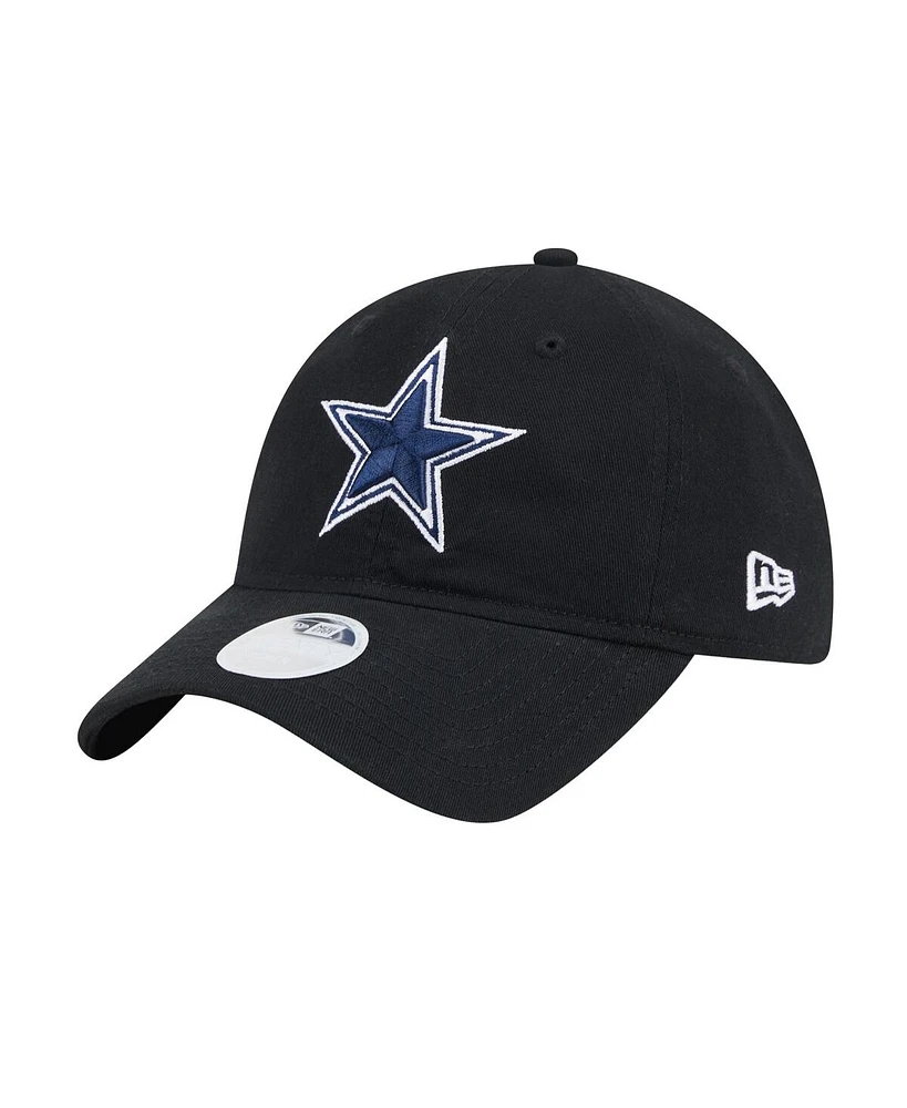 New Era Women's Black Dallas Cowboys Main 9TWENTY Adjustable Hat