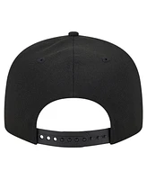 New Era Men's Black Miami Heat Script Side Patch 9FIFTY Snapback Hat