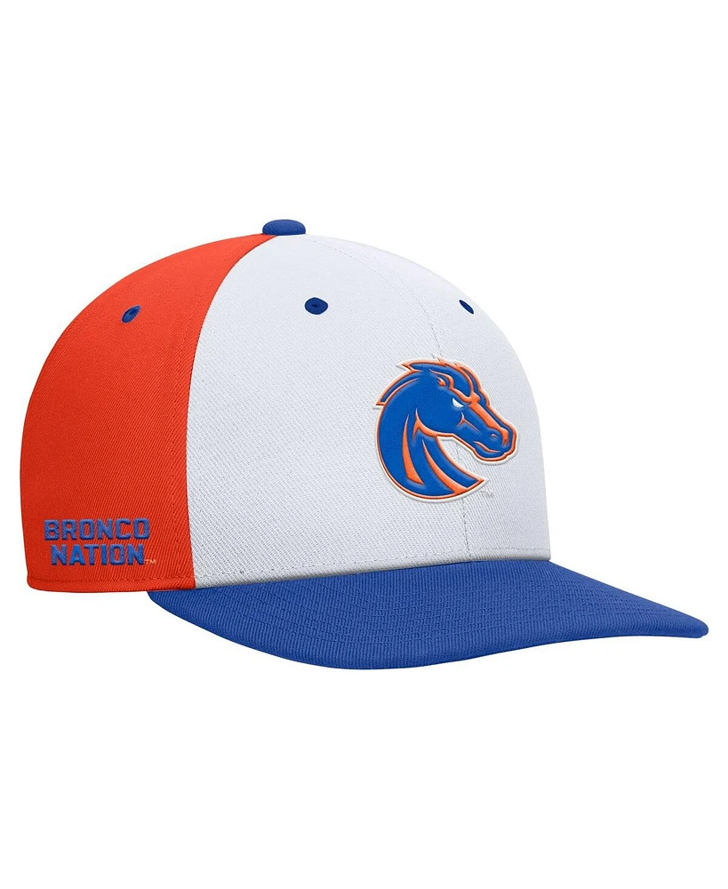 Nike Men's White/Orange Boise State Broncos Pro Performance Snapback Hat