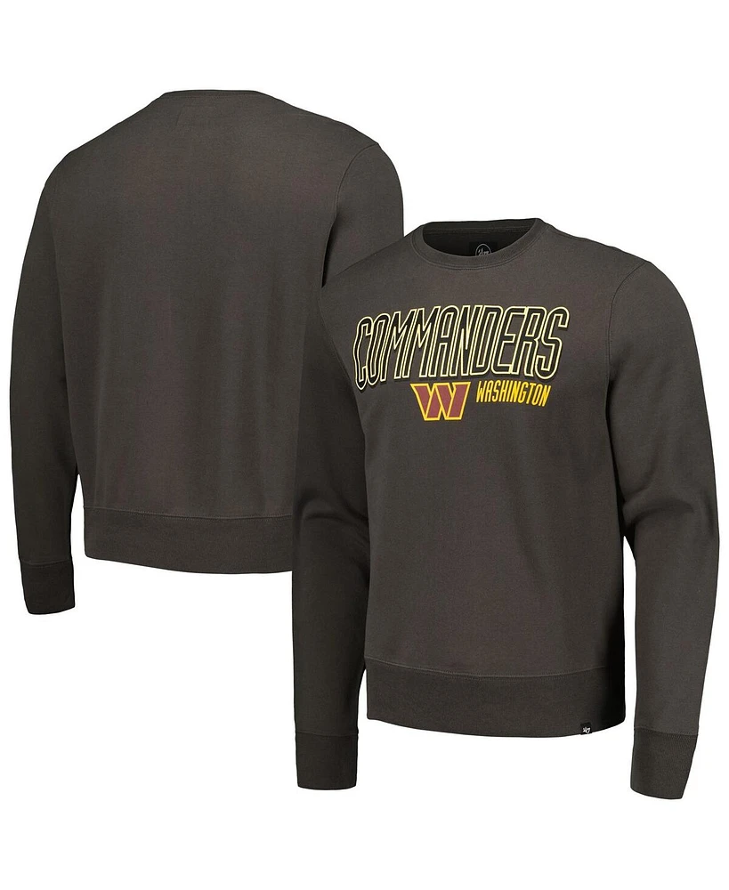 '47 Brand Men's Charcoal Washington Commanders Locked Headline Pullover Sweatshirt