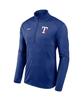 Nike Men's Royal Texas Rangers Team Logo Element Performance Half-Zip Pullover Jacket