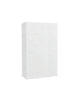 Foldable Armoire Wardrobe Closet with 10 Cubes for Organized Storage and Space-Saving Solution