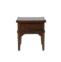 Aspen Skies End Table in Russet Brown