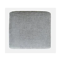 Luxury Curved Upholstered Waterfall Jacquard Petite Ottoman Bench
