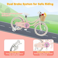 Kids Bike with Training Wheels and Adjustable Handlebar Seat Safe and Comfortable Bicycle for Toddlers and Young Riders