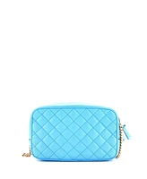 Pre-Owned Versace Medium Medusa Icon Front Slip Pocket Camera Bag Quilted Leather