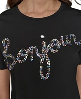 Karl Lagerfeld Paris Women's Jewel Bonjour T-Shirt