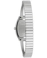 Caravelle Women's Crystal Accent Stainless Steel Expansion Bracelet Watch 22mm