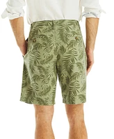 Nautica Men's Pleated Leaf Print 8-1/2" Shorts