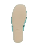 Franco Sarto Women's Estella Open Square Toe Slide Flat Sandals