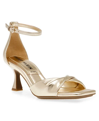 Anne Klein Women's Jessie Ankle Strap Two Piece Dress Sandals