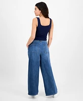 Democracy Petite AbSolution Skyrise Wide-Leg Jeans