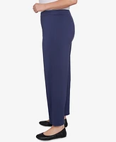 Alfred Dunner Plus Nantucket Pleated Wide Leg Ankle Pants