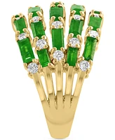 Effy Collection Diamond (5/8 ct. t.w.) & Emerald (2-5/8 ct. t.w.) Ring in 14k Gold