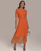 Donna Karan New York Women's Mock-Neck A-Line Dress