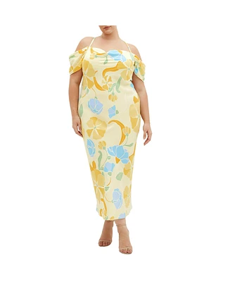 City Chic Plus Cady Print Dress