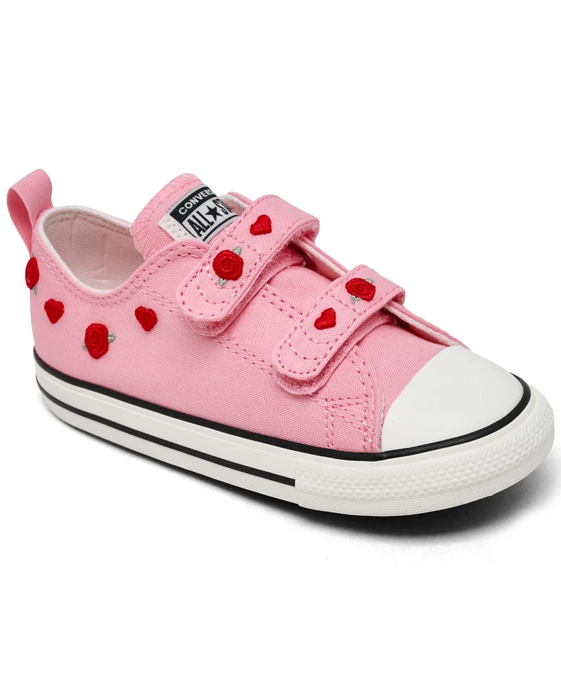 Converse Toddler Girls Chuck Taylor All Star Ox 2V Love Me Lots Stay-Put Closure Low Top Casual Sneakers from Finish Line